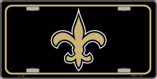 SAINTS Fleur De Lis Metal License Plate Craft Supply