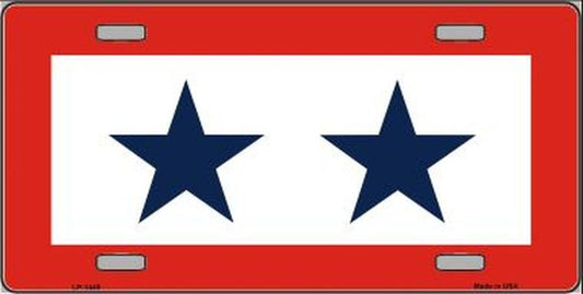 BLUE STAR TWO Metal License Plate Craft Supply
