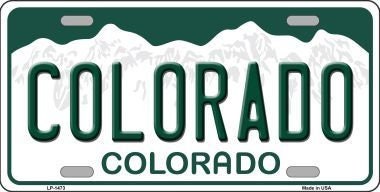 COLORADO STATE Background Metal License Plate Craft Supply