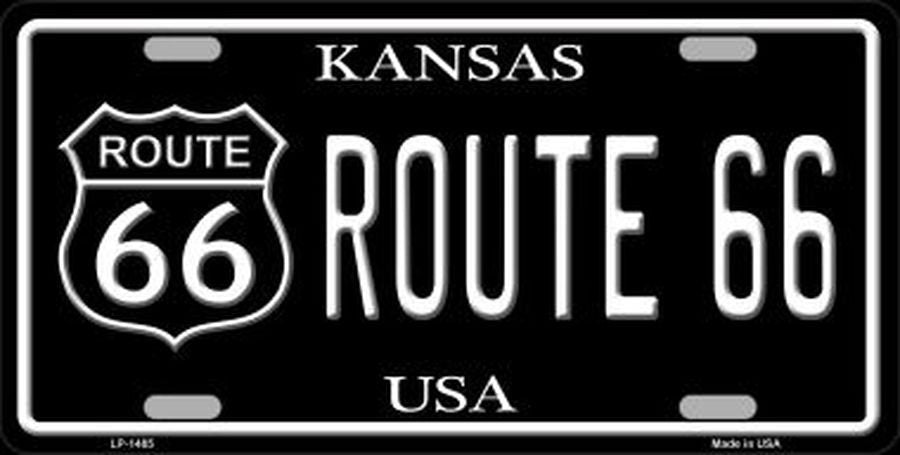 ROUTE 66 Kansas Metal License Plate Craft Supply