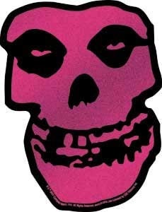 MISFITS Pink Skull Glitter Sticker Decal - Rock Band Craft Supply