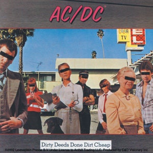 ACDC Dirty Deeds Rock Sticker Decal - Rock Band Craft Supply