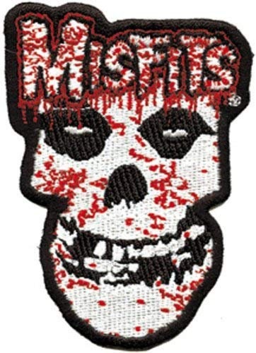 MISFITS Bloody Skull Patch - Embroidered Rock Band Patch Applique Craft Supply