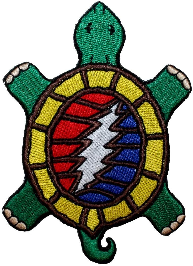 GRATEFUL DEAD Steal Your Terrapin Turtle Patch - Embroidered Rock Band Patch Applique Craft Supply