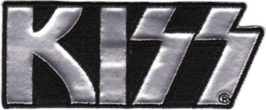 KISS Logo Chrome Patch - Embroidered Rock Band Patch Applique