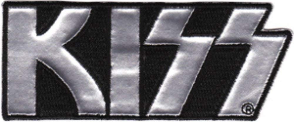 KISS Logo Chrome Patch - Embroidered Rock Band Patch Applique Craft Supply