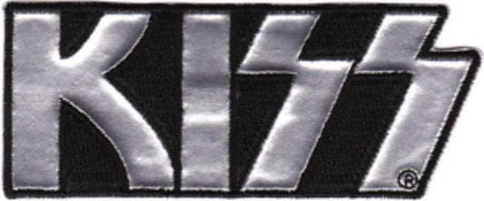 KISS Logo Chrome Patch - Embroidered Rock Band Patch Applique Craft Supply