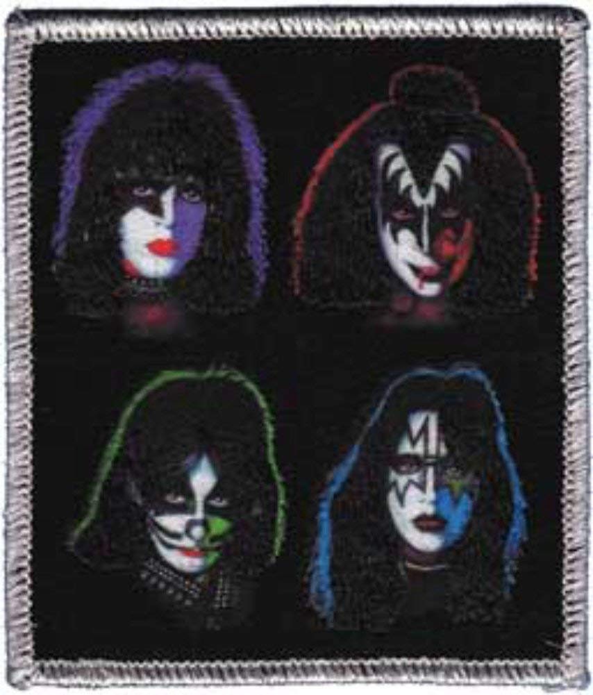 KISS 4 Heads Rock Band Patch - Embroidered Rock Band Patch Applique Craft Supply