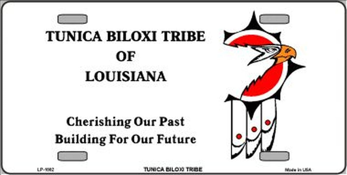 TUNICA BILOXI FLAG Metal License Plate Craft Supply