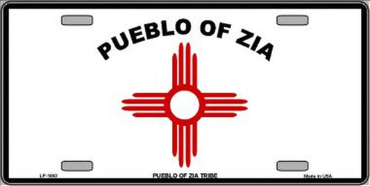 PUEBLO Of ZIA FLAG Tribe Metal License Plate