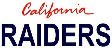 RAIDERS California State Background Metal License Plate