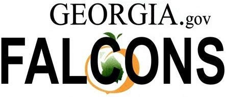FALCONS Georgia State Background Metal License Plate