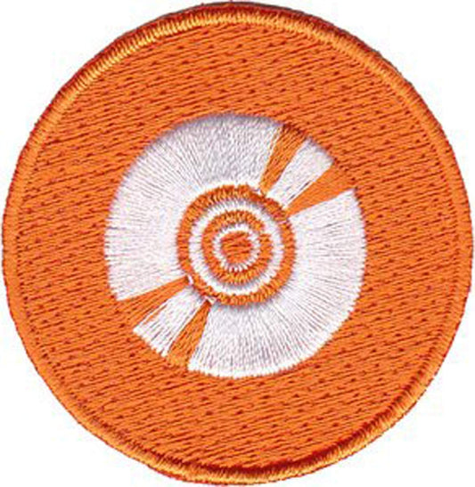 Video Games Gold Disk Round Patch - Embroidered Patch Applique Craft Supply