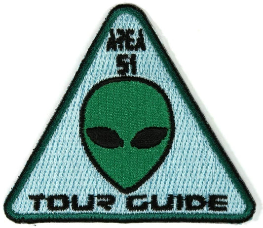 AREA 51 TOUR GUIDE Alien Head Embroidered Patch Craft Supply