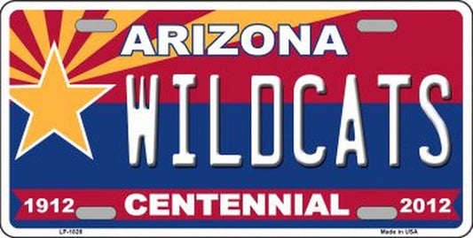 ARIZONA WILDCATS Centennial State Background Metal License Plate Craft Supply
