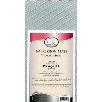 Small Diamond Impression Mat - Great for Fondant, Gumpaste, & Buttercream - Custom Cake Decorating