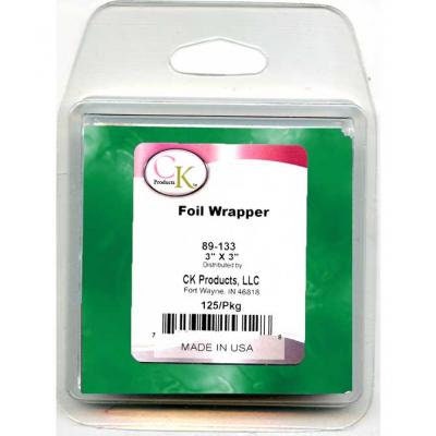 GREEN Foil Wrappers for Chocolate Candy - 125/pkg