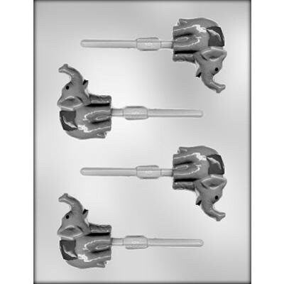 ELEPHANT Sucker Chocolate Candy Mold -- Jungle Zoo Safari Soap Craft Supply