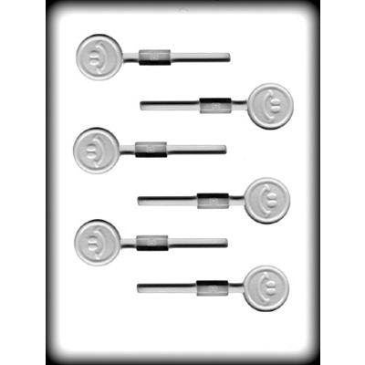 SMILEY FACE Sucker Hard Candy Mold -- Lolly Lollipop Smile Happy Lolly Lollipop