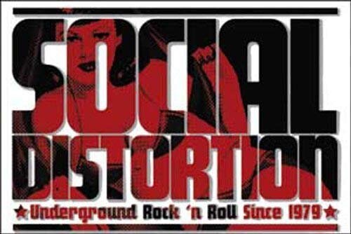 SOCIAL DISTORTION Car Magnet for Refrigerators and Lockers - Underground Rock 1979 Band Craft Supply