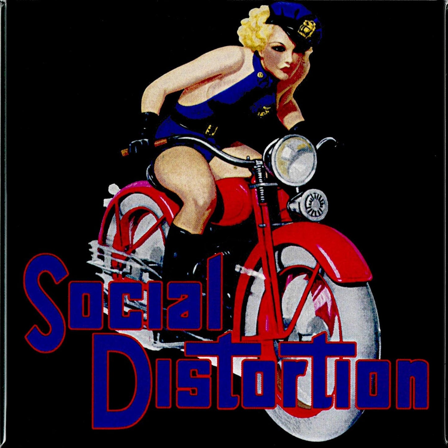 SOCIAL DISTORTION Biker Girl Magnet for Refrigerators and Lockers - Rock Band Craft Supply