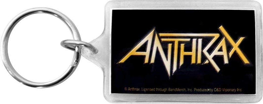 ANTHRAX Band Logo Double Sided Lucite Acrylic Keychain - Rock Band Keyring Keyfob