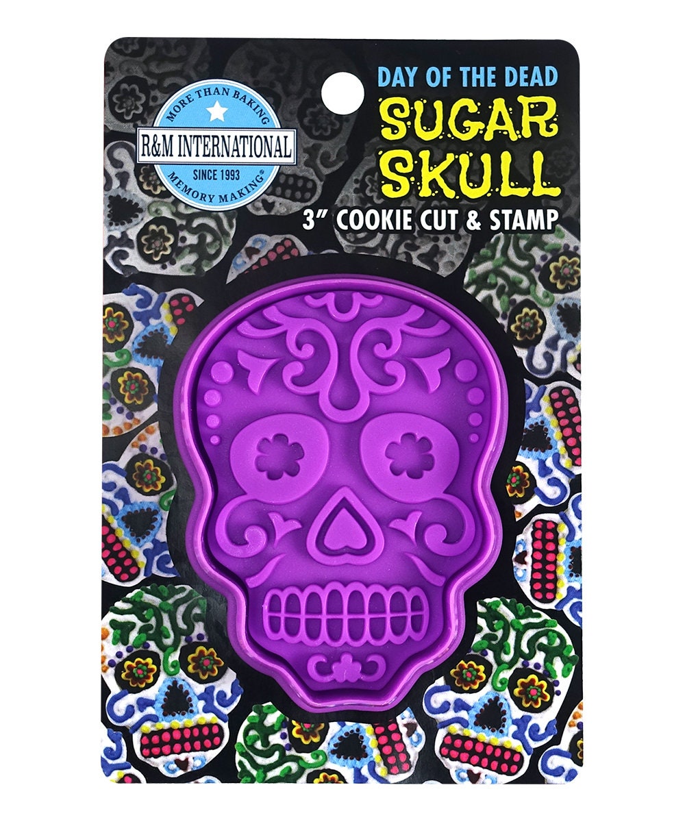SUGAR SKULL Cookie Cutter And Stamper 3 Inches - Day Of Dead Skull