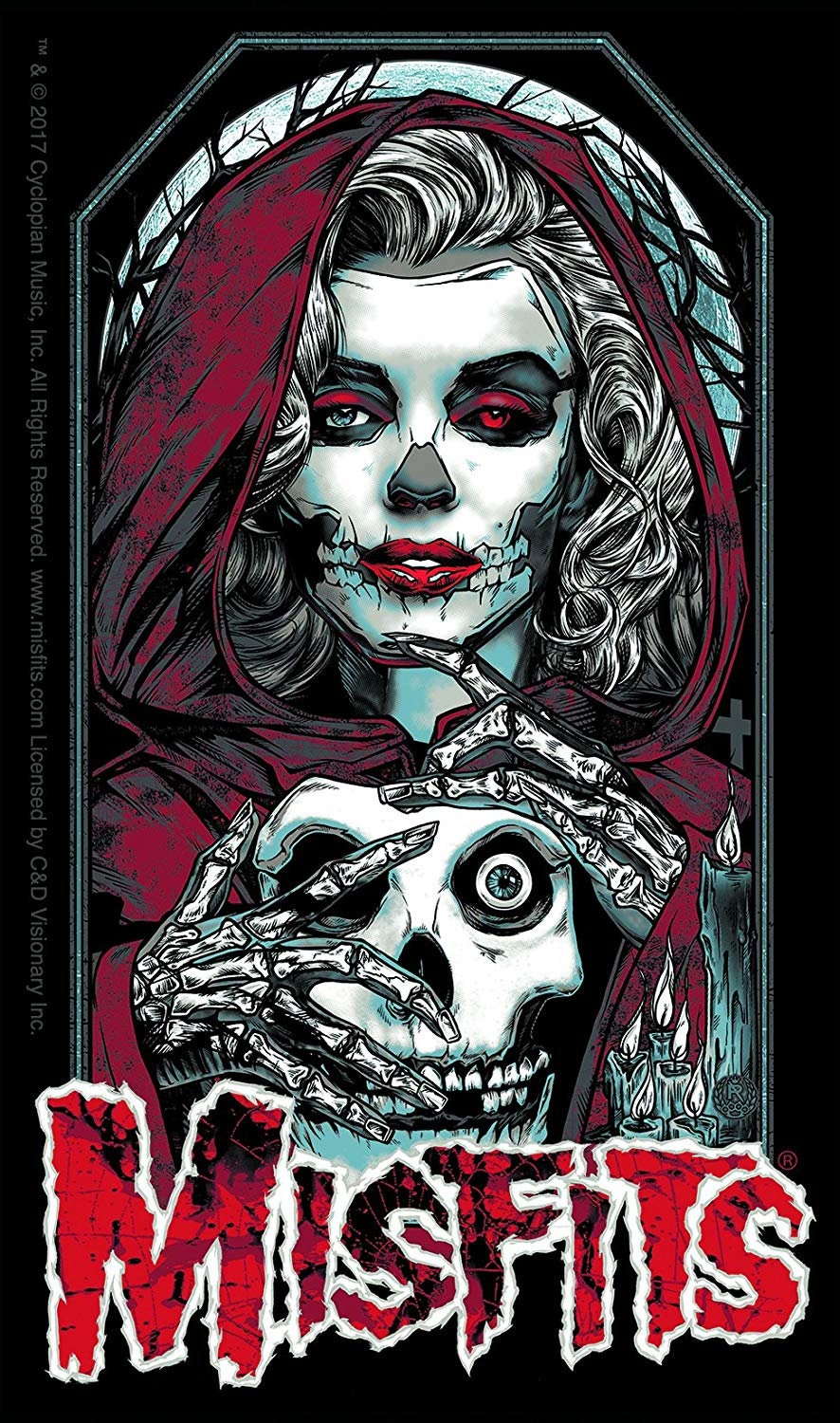 MISFITS Unmasked Skull Sticker Decal - Rock Band Craft Supply