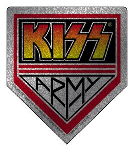 KISS Army Glitter Logo Sticker Decal - Rock Band Craft Supply