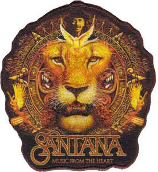 CARLOS SANTANA Lion Patch - Embroidered Rock Band Patch Applique Craft Supply