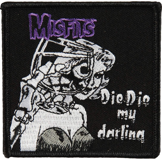 MISFITS Die Die My Darling Patch - Embroidered Rock Band Patch Applique Danzig