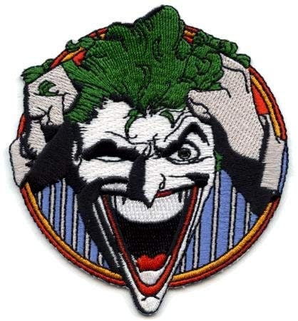 JOKER Laughing Patch - Embroidered DC Comics Patch Batman