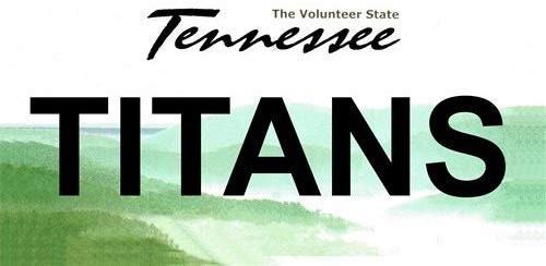 TITANS Tennessee State Background Metal License Plate Craft Supply