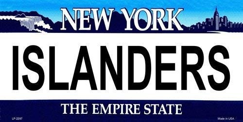 ISLANDERS New York State Background Metal License Plate