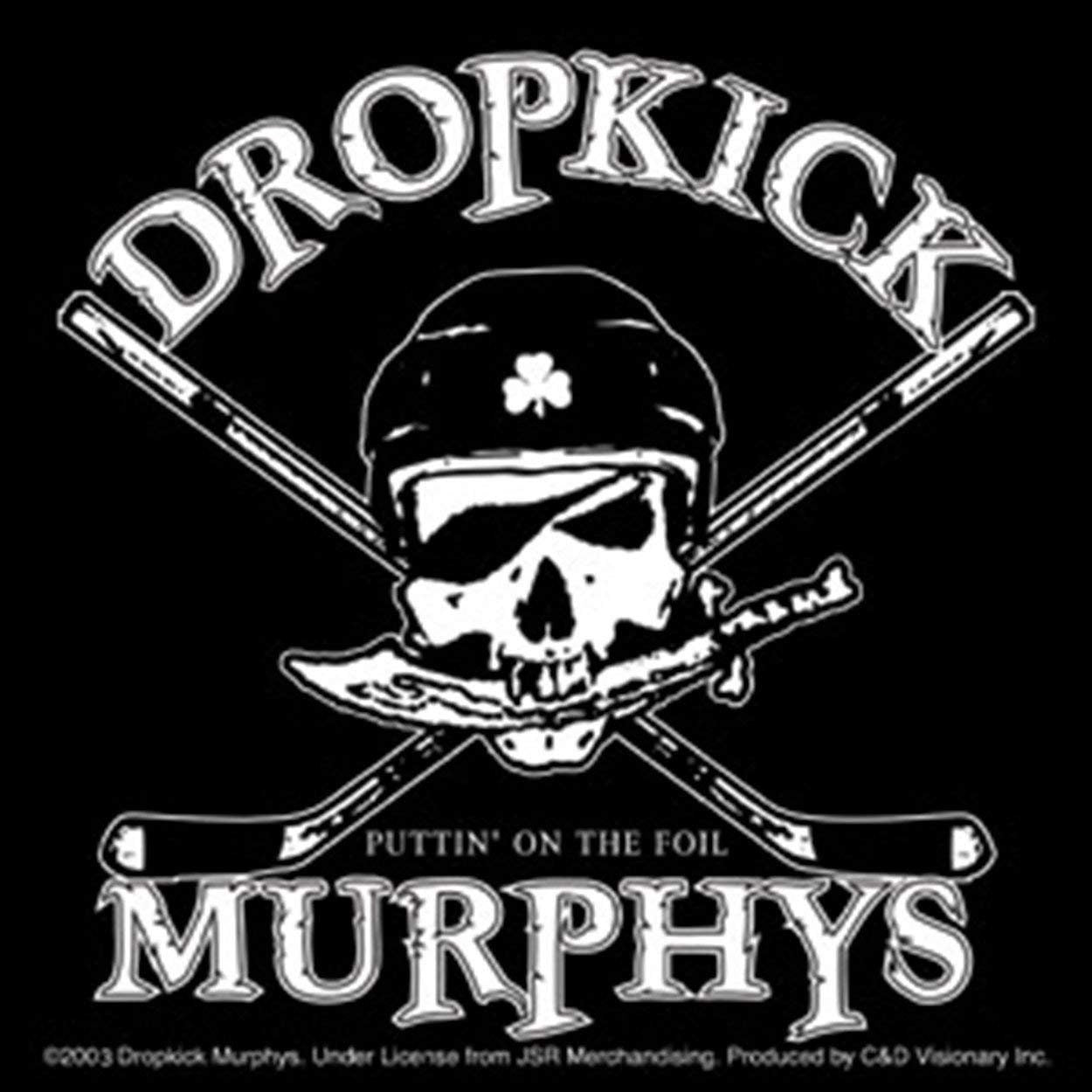 DROPKICK MURPHYS Skull & Hockey Sticks Sticker Decal - Rock Band Craft Supply
