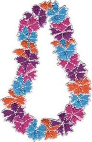 Hawaii Lei Flower Vintage Patch - Embroidered Patch Applique Craft Supply