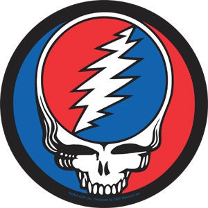GRATEFUL DEAD Steal Your Face Sticker Decal - Rock Band Grateful Dead Craft Supply