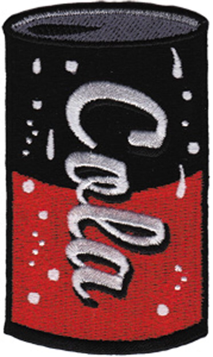 COLA CAN Retro Vintage Patch - Embroidered Patch Applique Craft Supply