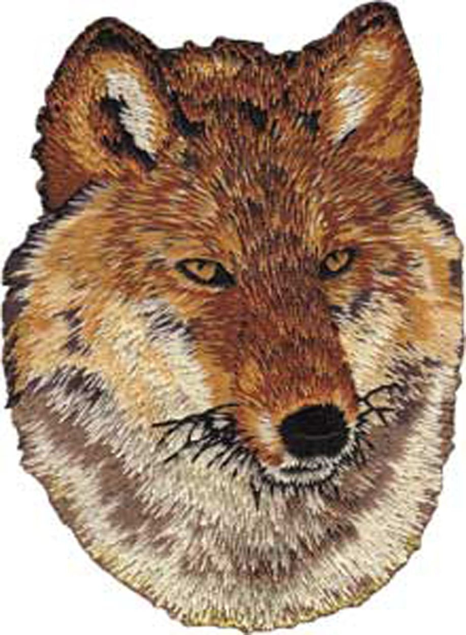 RED WOLF Patch - Wolves Embroidered Patch Applique Craft Supply