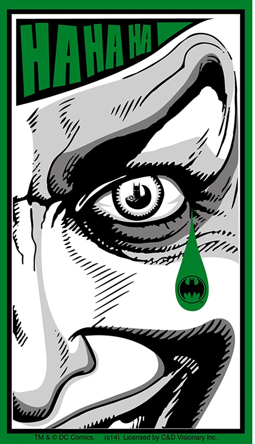 JOKER Tear Ha Ha Sticker Decal - Batman DC Comics Evil Grin Craft Supply
