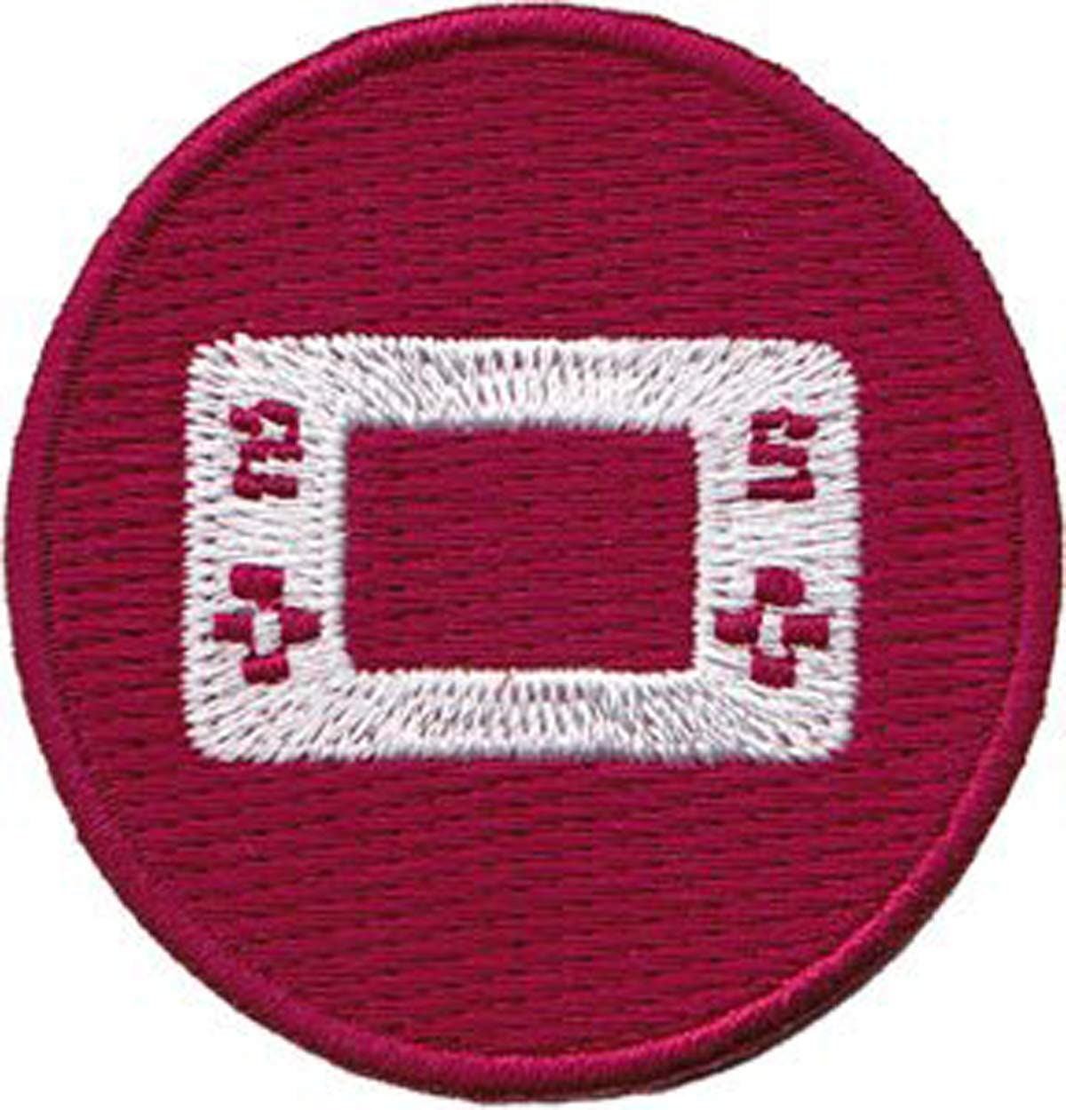 Video Games Blue Red Controller Round Patch - Embroidered Patch Applique