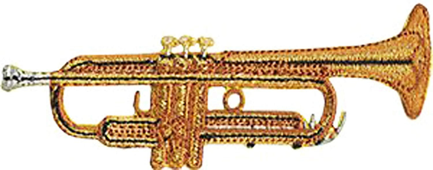 TRUMPET Patch - Musical Instrument Marching Band Embroidered Patch Applique Craft Supply