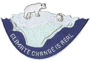 Climate Change Polar Bears Patch - Embroidered Patch Applique Craft Supply