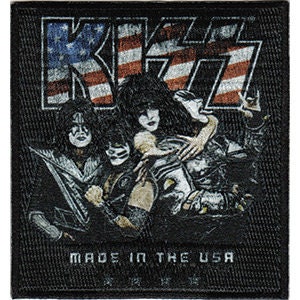 KISS Band Made in the USA Patch - Embroidered Rock Band Patch Applique