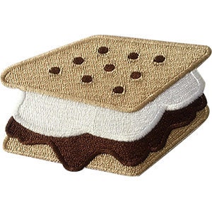 ICE CREAM SANDWICH Patch - Embroidered Patch Applique Craft Supply