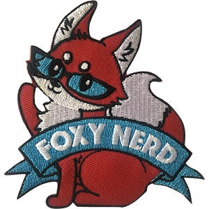 FOXY NERD Video Games Patch - Embroidered Patch Applique