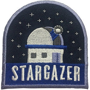 STARGAZER Observatory Space Planet Patch - Embroidered Patch Applique