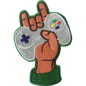 GAME CONTROLLER Video Games Patch - Embroidered Patch Applique Craft Supply