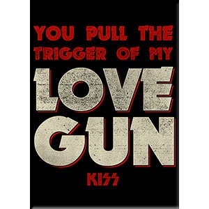 KISS Love Gun Band Magnet for Refrigerators and Lockers - Rock Band