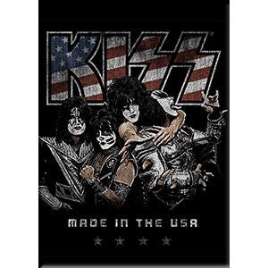 KISS Made in the USA Band Magnet for Refrigerators and Lockers - Rock Band Craft Supply